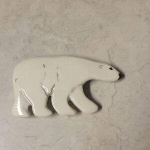Ceramic Polar Bear Magnet
